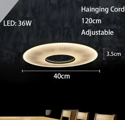 DecorBites™ Donut LED Pendant Light - Modern Minimalist Round Lamp for Bedroom Decor
