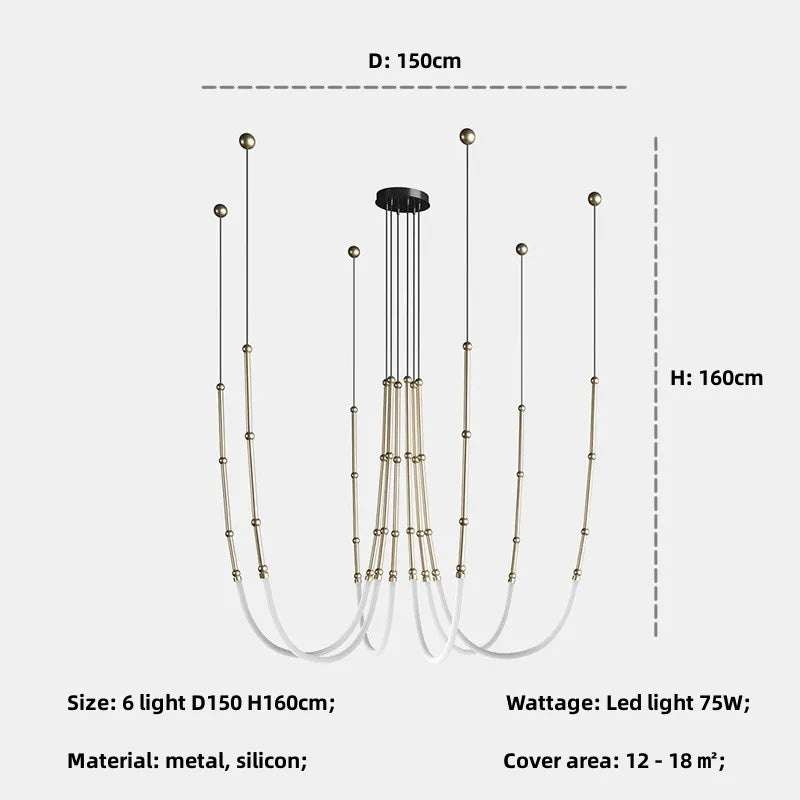 DecorBites™ Bamboo Pendant Lights: Nordic Loft Stair LED Luminarias for Minimalism Decor