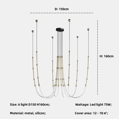 DecorBites™ Bamboo Pendant Lights: Nordic Loft Stair LED Luminarias for Minimalism Decor