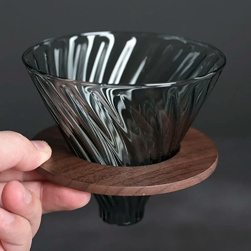 Decorbites™ Diamantglas-Kaffeekanne mit wiederverwendbarem Filterbecher