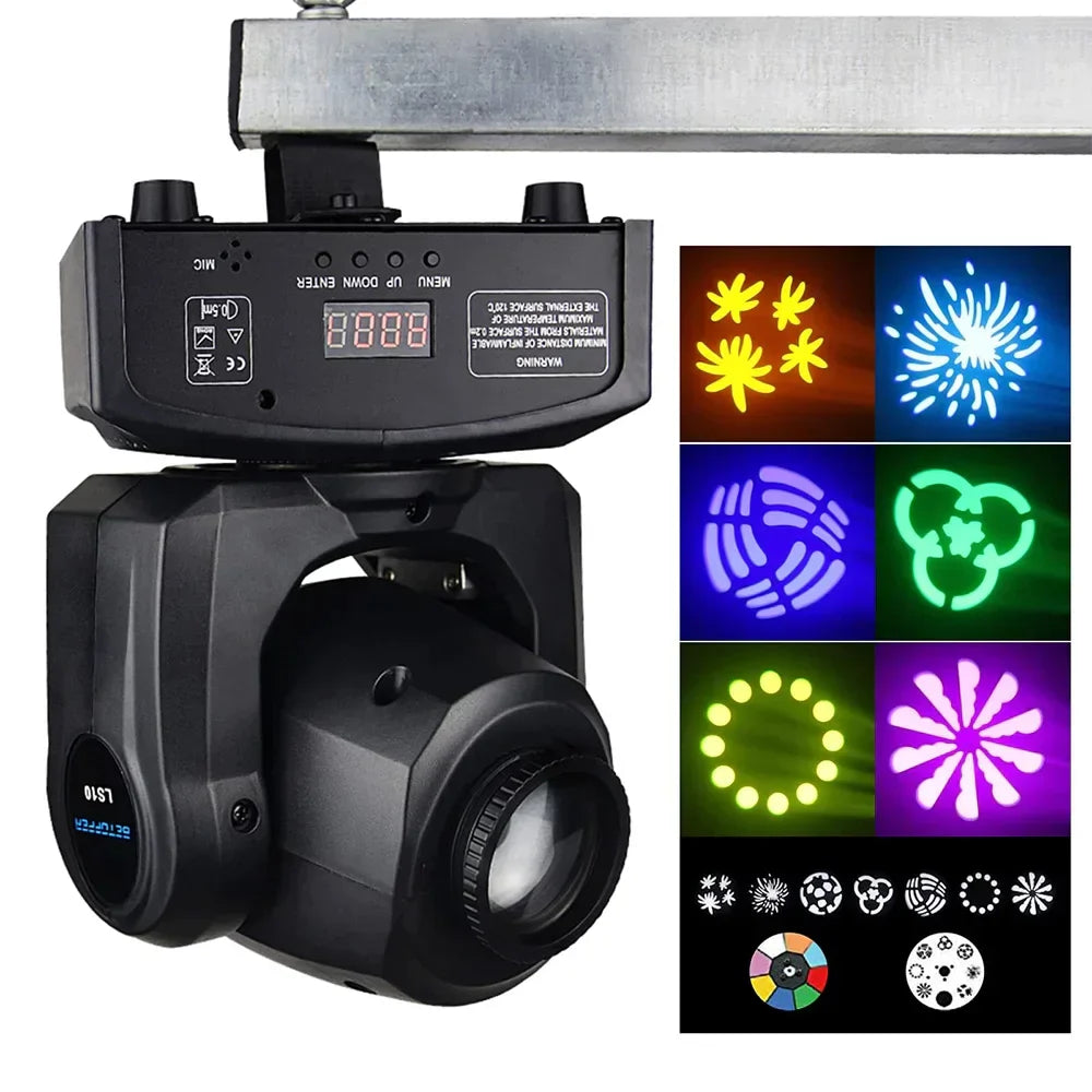 Decorbites™ Großer Wagen 100W Spot Moving Head Bühnenbeleuchtung - DMX-Steuerung, Muster-Effekt