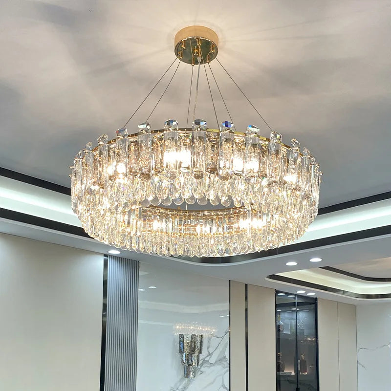 DecorBites™ Crystal Pendant Chandelier Modern Luxury Dimmable Island Light Minimalist Home Decor