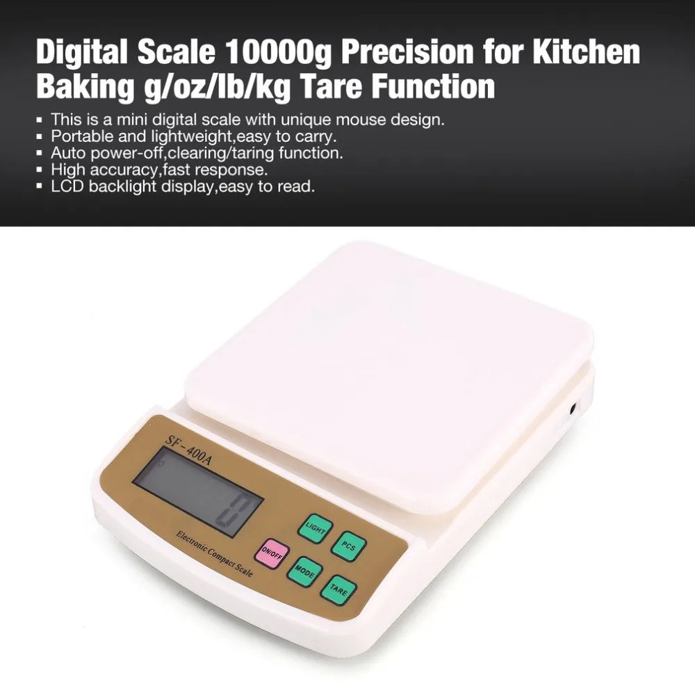 DecorBites™ Kitchen Scale 10000g Precision for Baking Food Tea-leaf Measuring