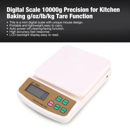 DecorBites™ Kitchen Scale 10000g Precision for Baking Food Tea-leaf Measuring