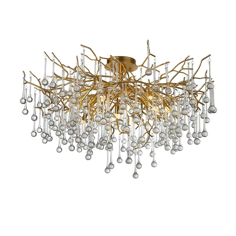 DecorBites™ Gold Tree Branch Chandelier for Dining Room