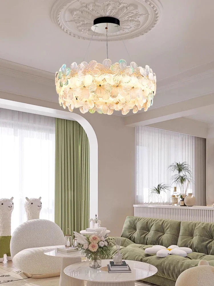 DecorBites™ Crystal Chandelier Ceiling Light for Living Room Bedroom Restaurant Hotel and Villa