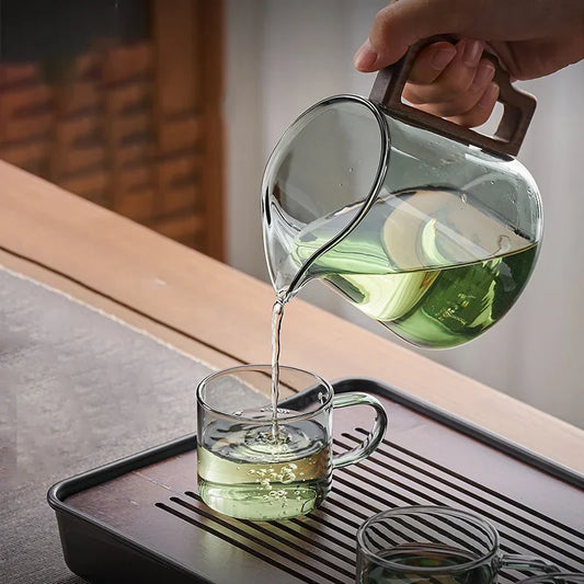 DecorBites™ Glass Teapot: High Temp Kung Fu Tea Set, Coffee Pot with Filter