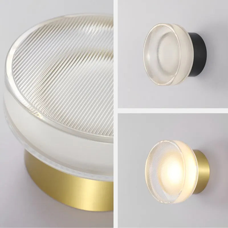 DecorBites™ Elegant Glass LED Wall Sconce for Luxury Lighting in Bedroom and Aisle