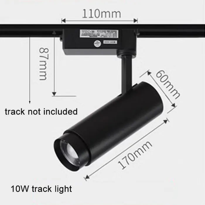 أضواء مسار صناعية سوداء قابلة للتعديل من DecorBites™