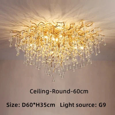DecorBites™ Crystal Ceiling Chandelier: Modern Luxury for Living, Dining, Bedroom, Hotel, Hall, Home Decor