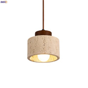 Copper Vintage Pendant Light Travertine Stone