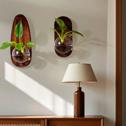 DecorBites™ Glass Vase Flowerpot Wall Decoration for Home Décor and Hydroponics