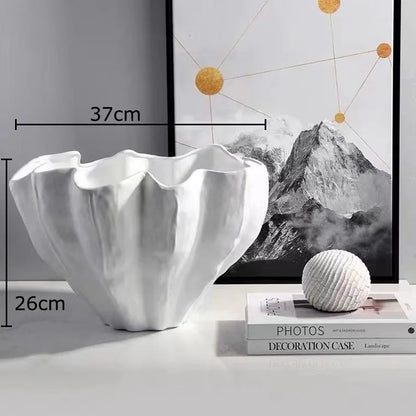 مزهرية ديكور بايتس™ المصنوعة من الراتنج الأسود، مزهرية مكتبية بترتيب زهور، ديكور غرفة عصري