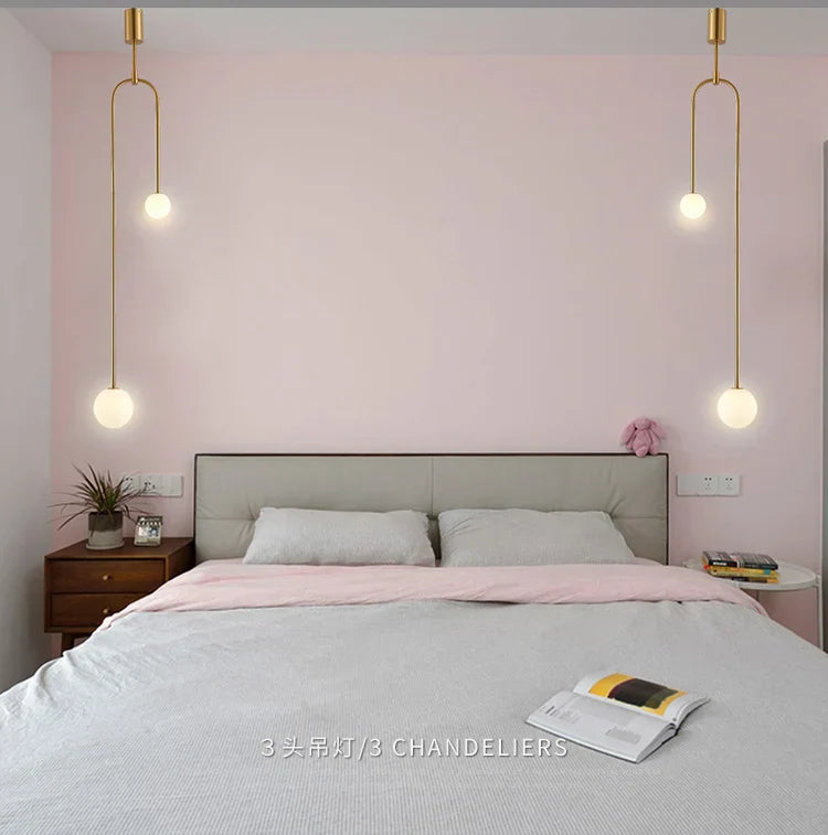 Decorbites™ Gold-Glas-Kugel-Hängeleuchte - Moderne Hängelampe für Wohnzimmer und Schlafzimmer