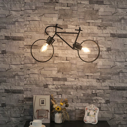DecorBites™ Industrial Bicycle Pendant Light for Living Room, Restaurant, and Bar