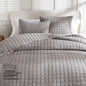 Decobites Soft Crumpled Bedspread Set (1 Bedspread + 2 Pillowcases) - Breathable & Comfortable