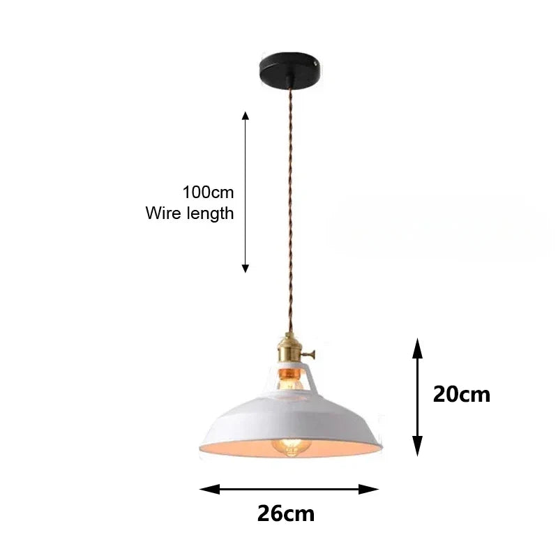 Nordic Industrial Colorful Metal Pendant Light