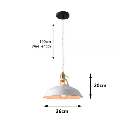 Nordic Industrial Colorful Metal Pendant Light