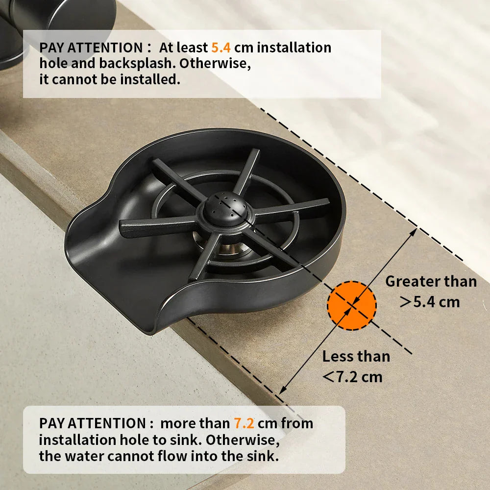 DecorBites™ Lavavasos: Lavavasos automático para jarras de café y bares domésticos - Utensilio de cocina