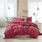 Decobites Pom-Pom Duvet Cover Set with Solid Color Design, Available in Various Sizes.