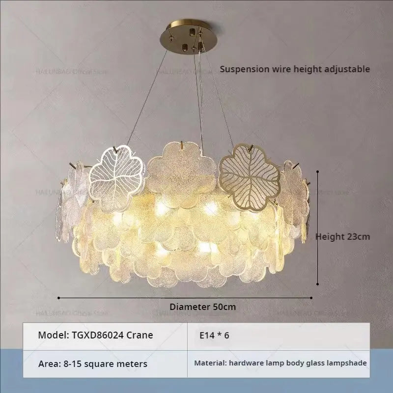 DecorBites™ Crystal Chandelier: French Modern Light Luxury for Living Room, Dining Room, Bedroom