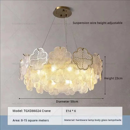 DecorBites™ Crystal Chandelier: French Modern Light Luxury for Living Room, Dining Room, Bedroom