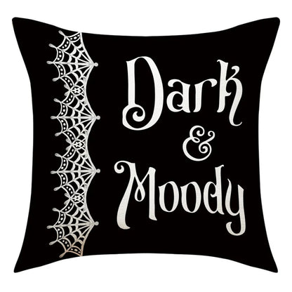 DecorBites™ Halloween Pillowcase Set - Festive Sofa Cushion Covers with Pumpkin Cat Witch Hat Print.