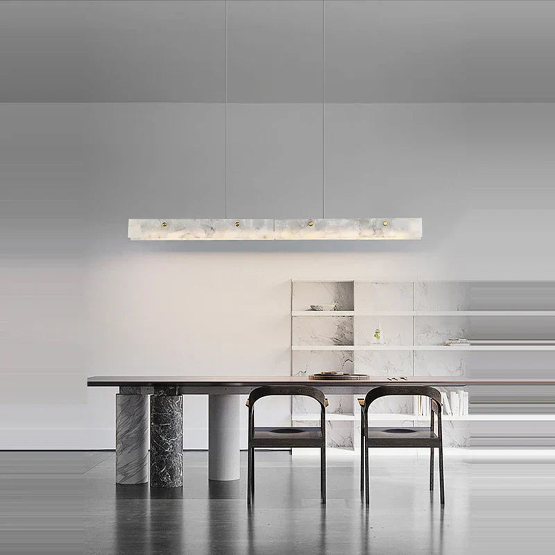 DecorBites™ Art Deco Marble Steel Chandelier: Modern LED Black Gold Lighting for Dinning Room