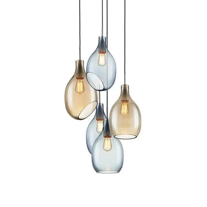 DecorBites™ Glass Pendant Lights: Modern Wine Bottle Lamps for Living Room, Bedroom, Kitchen