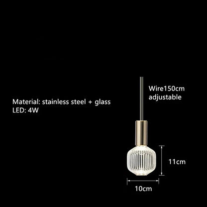 DecorBites™ Glass Tubes LED Chandelier: Modern Luxury for Living Room, Bedroom, Hotel & Aisle