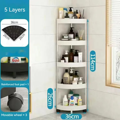 Estantería rodante de 5 niveles DecorBites™ para organizar la cocina y el baño