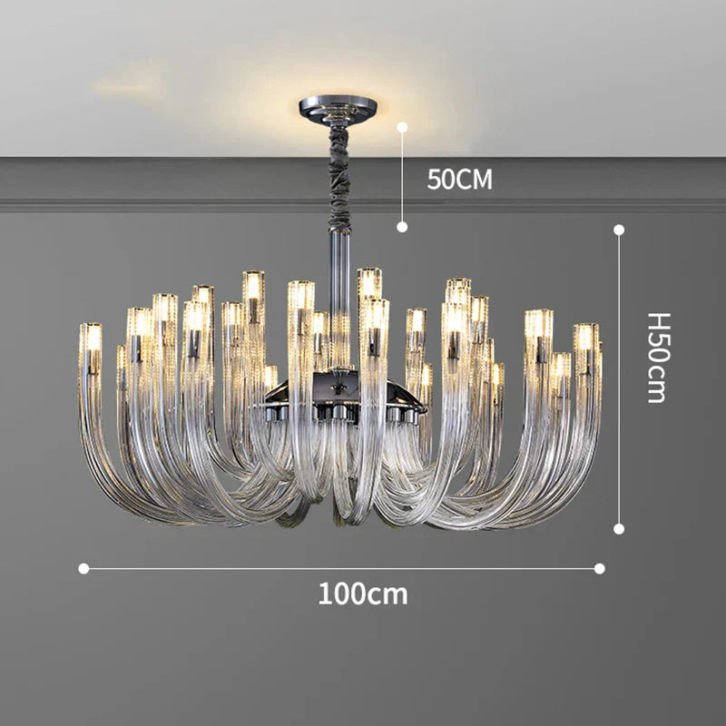 Satin Nickel LED Chandelier