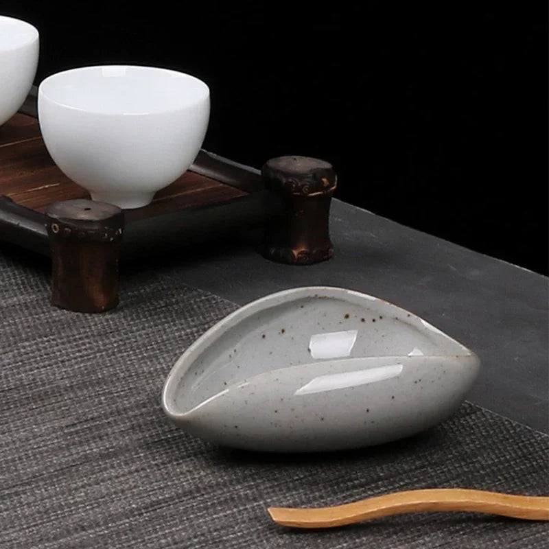 Ceramic Teaspoons Kung Fu Tea Set Accessories Tea Tray Ornaments Retro White Porcelain Celadon Tea Spoon Shovel Tea Ware