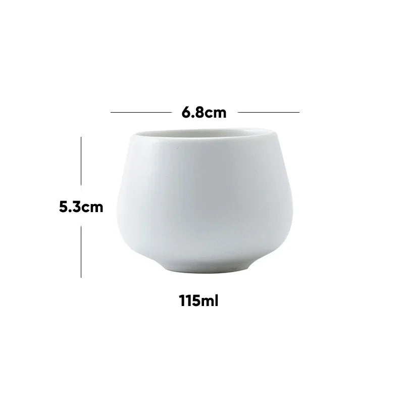 DecorBites™ Ceramic KungFu Tea Cup Small Coffee Cups Porcelain Teacup Pottery Water Cup