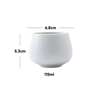 DecorBites™ Ceramic KungFu Tea Cup Small Coffee Cups Porcelain Teacup Pottery Water Cup