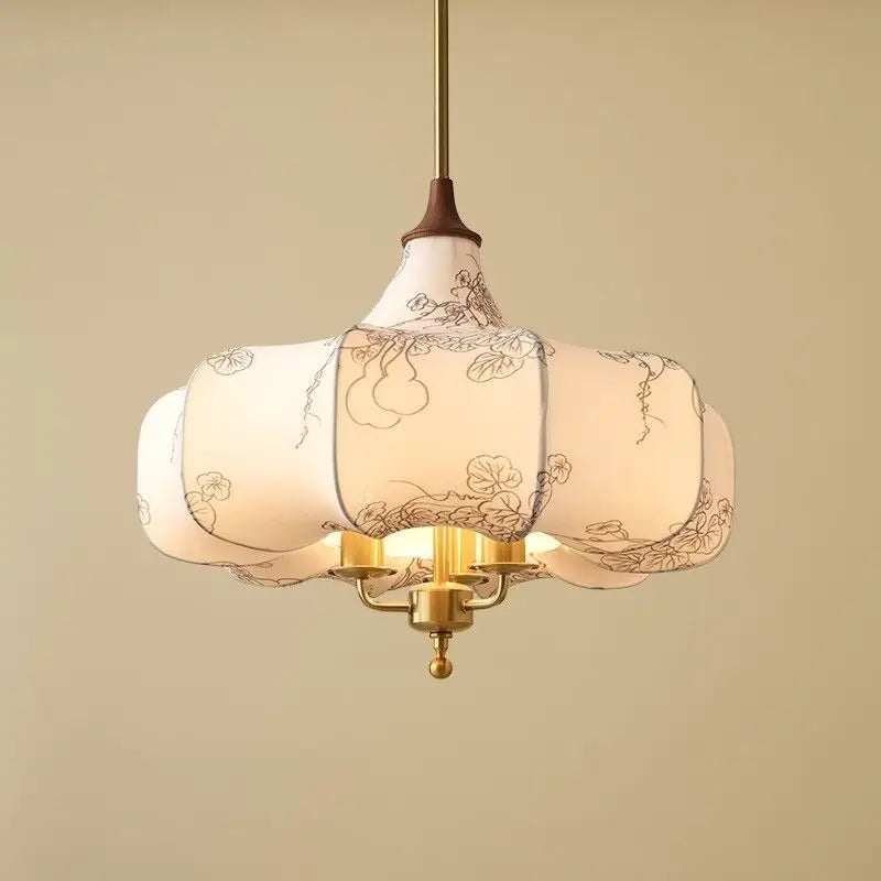 DecorBites™ Gold Lustre Retro Medieval Fabric Pendant Lights for Home Decor