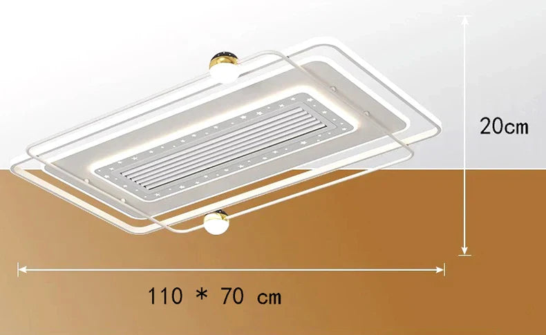 White LED Ceiling Fan Heated Blade Kids Room