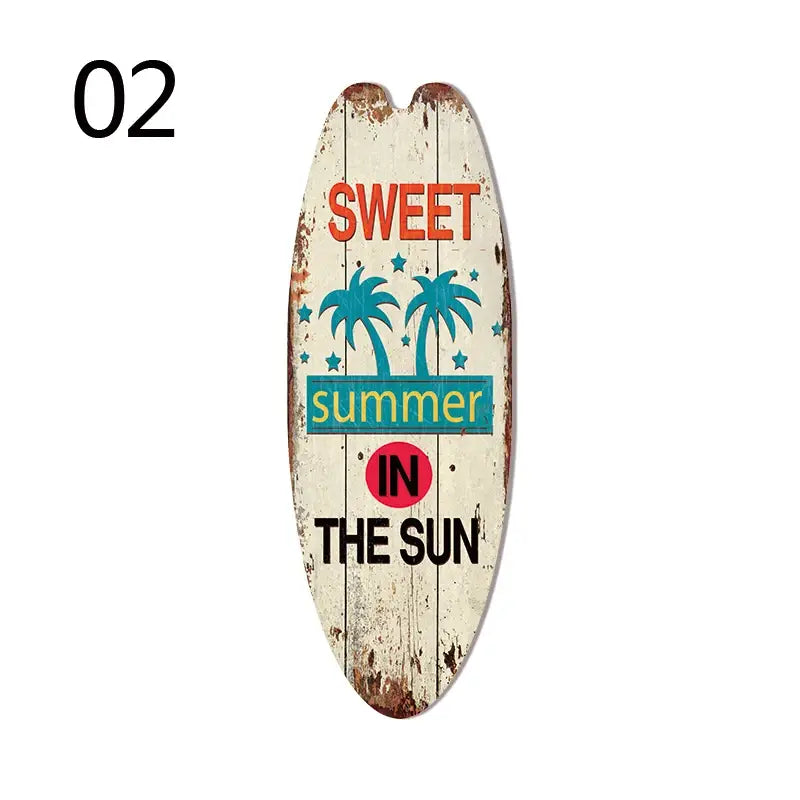 Decorbites™ Vintage Surfbrett-Türschild für Strandhaus