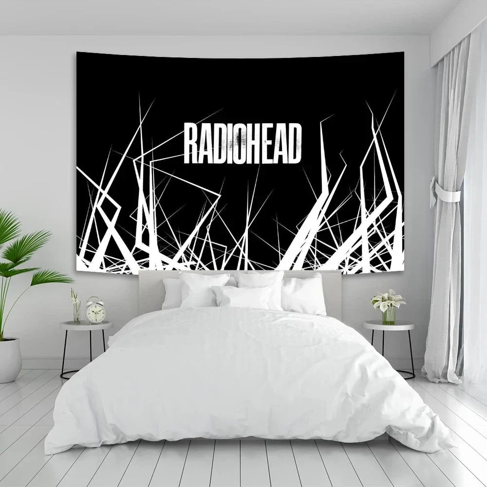 Decobites Radioheads Album Tapestry Music Art Poster Fabric Decoration, Rock Band Inspired Print