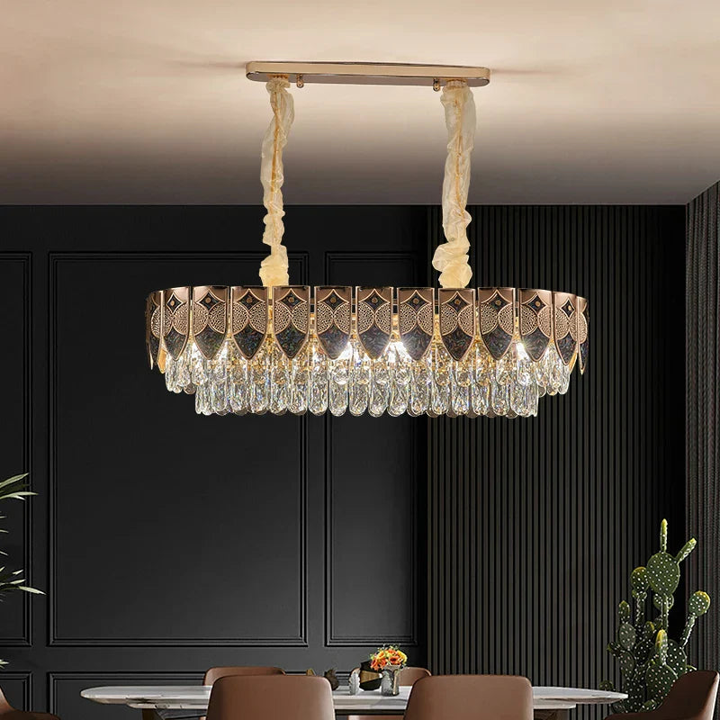 DecorBites™ Crystal Chandelier: Modern Luxury for Living Room, Bedroom, Dining Room