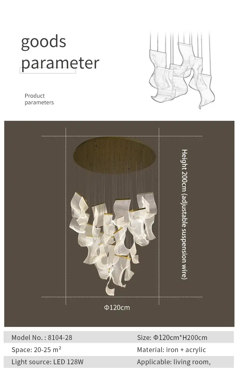 DecorBites™ LED Ceiling Chandelier for Modern Home