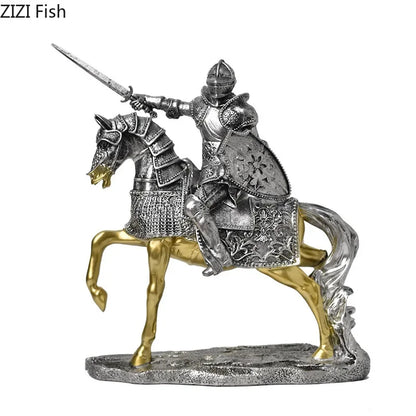 DecorBites™ Heavy Armored Knight Resin Statue Decoration for Desk and Room Aesthetic