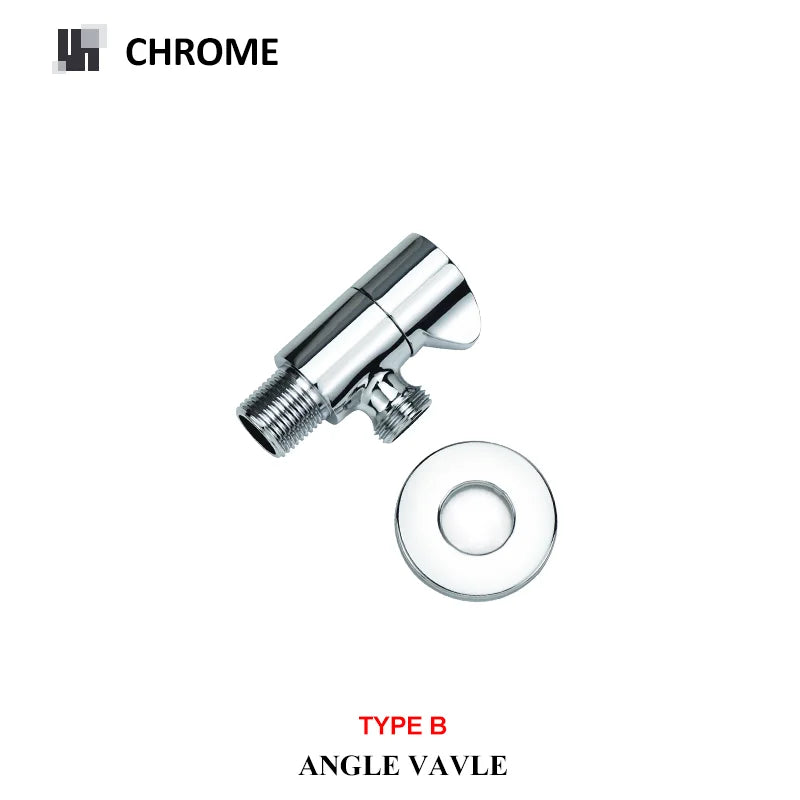 DecorBites™ Brass Triangle Valve Black Hot Cold Water Angle Faucet