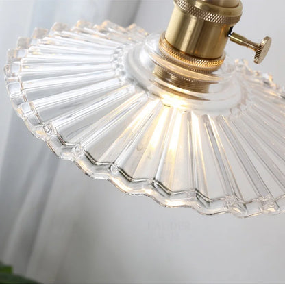 DecorBites™ Glass Copper LED Pendant Lamp with Wire Adjustment & Knob Switch