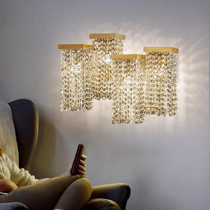 DecorBites™ Crystal Chandelier: Modern 3D Rectangular Island Lighting for Bar, Hotel, Restaurant