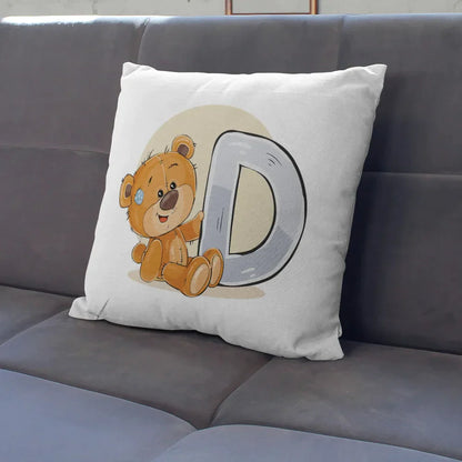 DecorBites™ Cute Cartoon Bear Animal Pillow Case Cushion Cover for Sofa, Children Room Decor