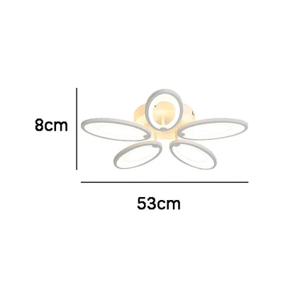 ثريا سقف LED أكريليكية من DecorBites™ مزودة بخمسة مصابيح لغرفة المعيشة الحديثة وغرفة النوم