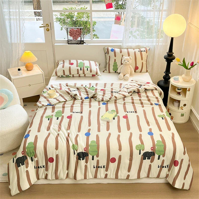 DecorBites™ Kids' Summer Quilt: High-End Knitted Fabric, Super Soft & Breathable Comforter
