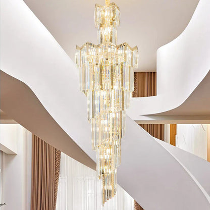 DecorBites™ Crystal Chandelier: European Villa Hotel Luxury Hollow Building Middle Floor Lighting