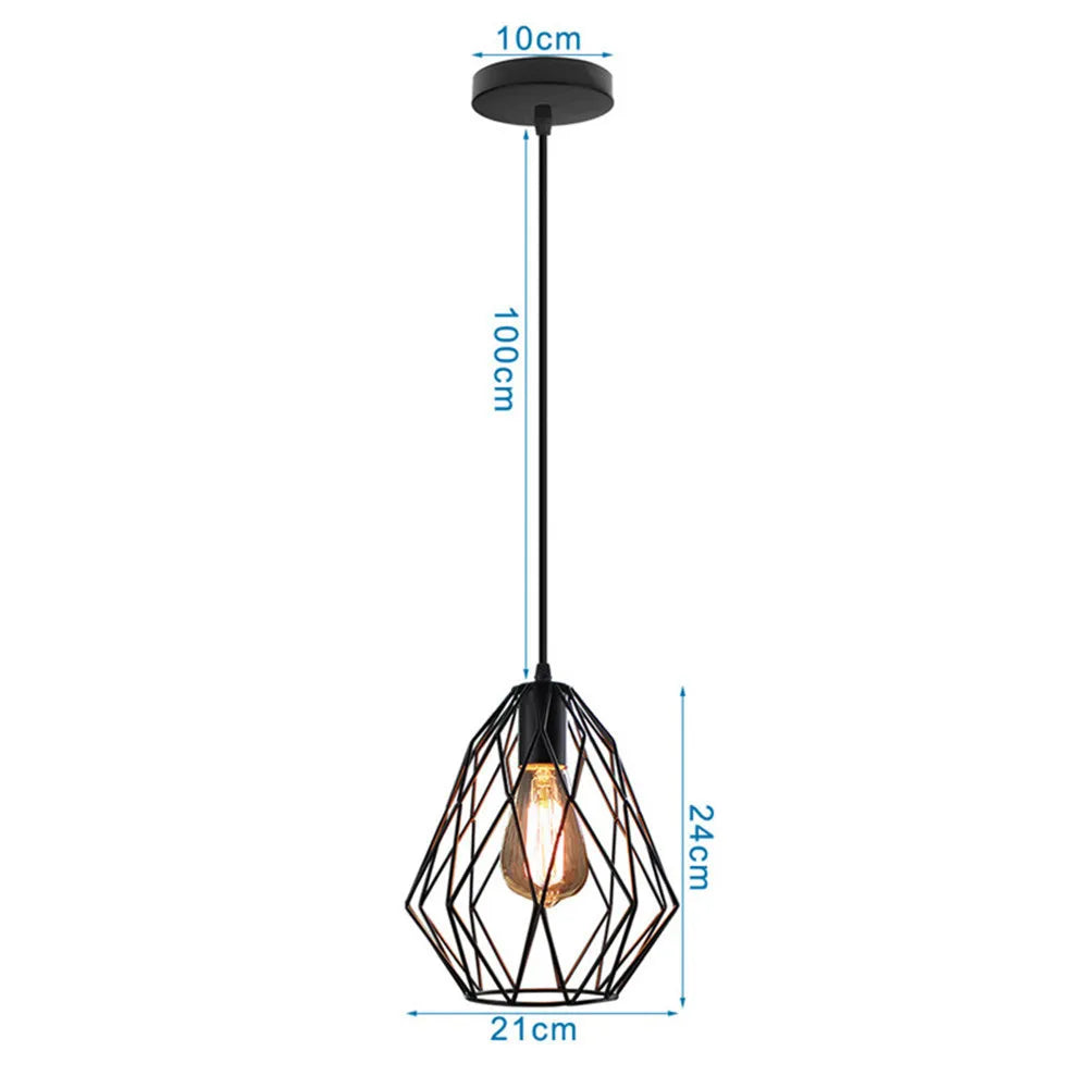 DecorBites™ Industrial Black Mini Pendant Light for Dining Room, Bar, and Clothing Store